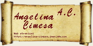 Angelina Cimeša vizit kartica